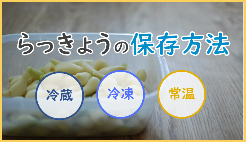 らっきょうの保存容器や方法 保存期間は 常温 冷蔵 冷凍それぞれの場合をご紹介 お役立ち 季節の耳より情報局