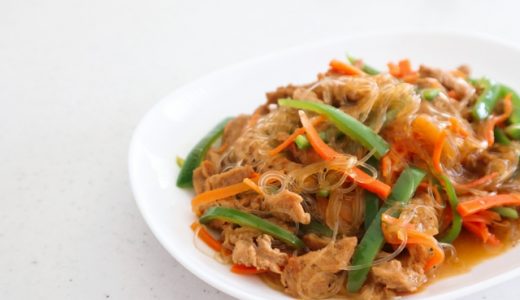 【お手軽チャプチェ】春雨は戻さないでOK!焼肉のタレで簡単調理！